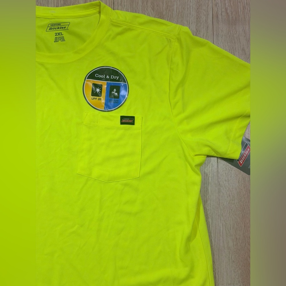 Dickies Hi-Vis Neon Yellow Short Sleeve Work Shirt